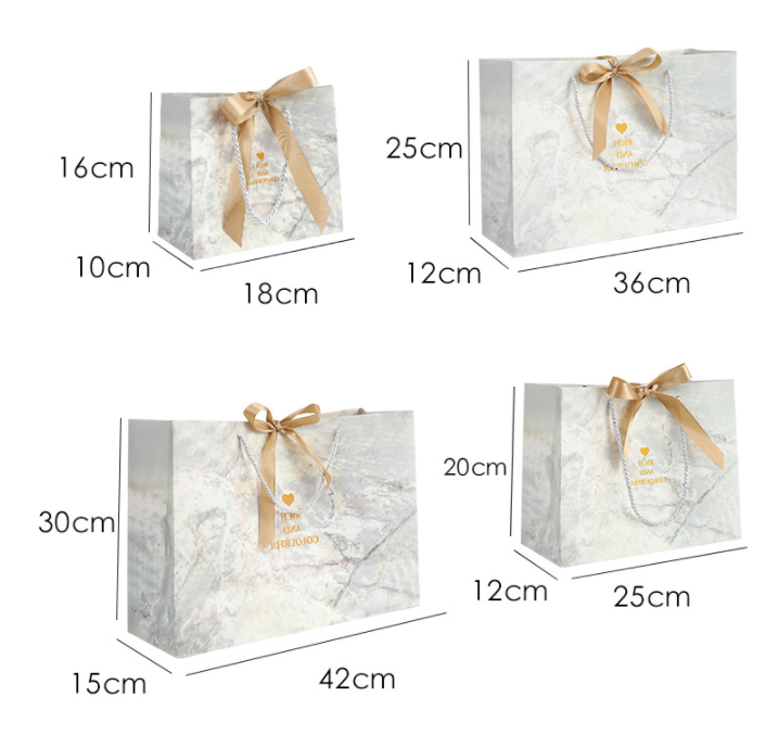 Bow Design Low Moq Paper Packing Bags Clothing Packing Paper Bag Garment Paper Bag