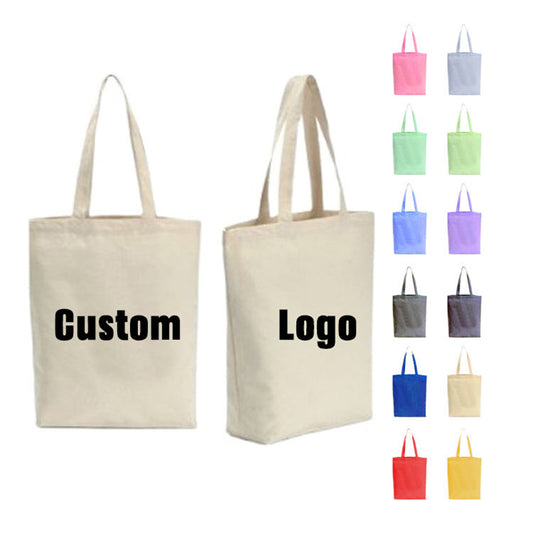 Eco Personalized Design Blank Reusable Shopping Vest Cotton Tote Bag Canvas Tote Bags with Custom Printed Logo for Grocery