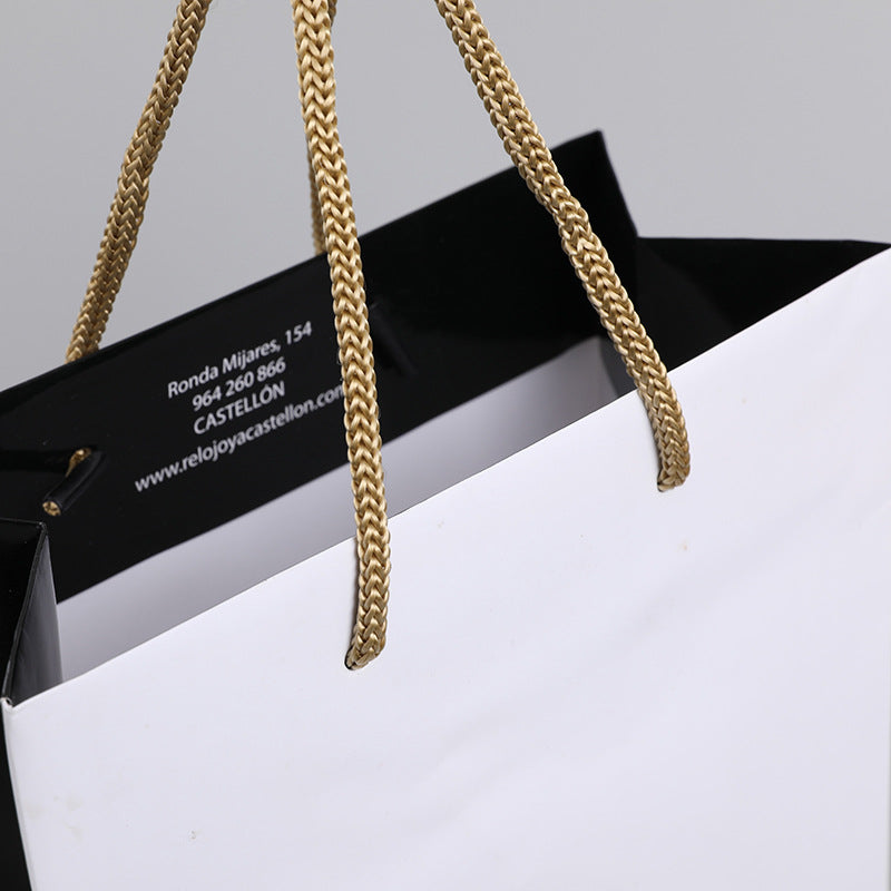 Factory Wholesale Luxury Printed Cosmetic Jewelry Boutique Shopper Shopping Custom Small Gift Paper Bags With Logo For Garment